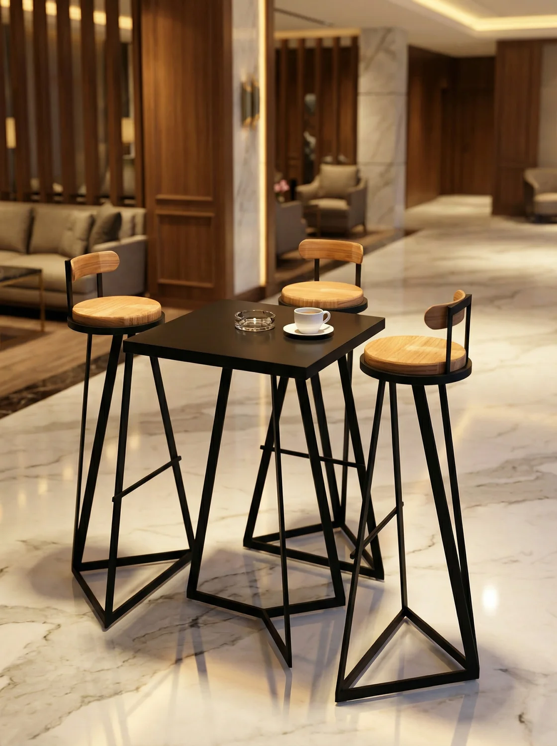 Inspiration de tables hautes et tabourets pour un cocktail
